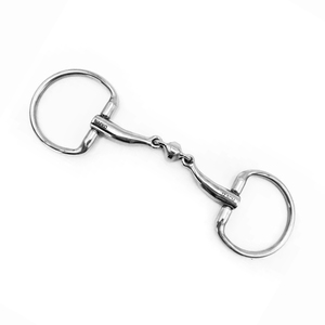 Bridon de cheval en acier inoxydable de qualité supérieure avec anneau fixe, finition argentée, équipement d'entraînement équestre pour l'équitation, vente en gros d'articles équestres - Product Image 1
