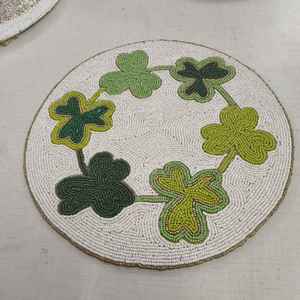 Christmas Embroidery Glass Seed Beadwork <b>Placemat</b> For Wedding Homedecor Luxury Table Accent Dining Coffee Trendy Centerpiece Mat - Product Image 2
