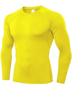 Camiseta de Compresión Deportiva Personalizada para Hombre, Manga Larga, Ropa Interior Deportiva, Camiseta para Correr, Venta al Por Mayor OEM - Product Image 1