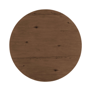 Table basse ronde au design moderne et contemporain en teck massif avec étagère ouverte fonctionnelle et structure robuste - Product Image 3