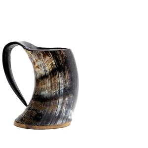 AUTHENTIQUE Meilleure Qualité Eau Naturelle Corne de Buffle Chope Poli Style Animal Viking Sculpture Tasse Bière Décoration - Product Image 1