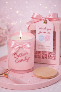 Bougie en verre personnalisée Cotton Candy pour Thanksgiving, idéale pour les couples, les réunions de famille, les cadeaux de remerciement - Product Image 3