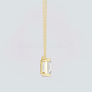 Collier en diamant de laboratoire certifié IGI 1 carat, argent 925, pendentif solitaire émeraude DE VVS2, fabricant, livraison DDP aux États-Unis - Product Image 2