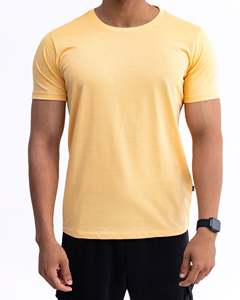 T-shirts décontractés pour hommes personnalisables, manches courtes, motif uni, 180 grammes, coton, logo sur le devant, respirant, séchage rapide - Product Image 4
