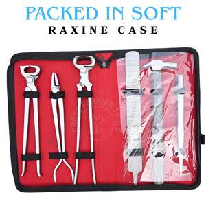 Kit de fermeur professionnel avec pince à clous, marteau de fermeur, pince à fer, mors de serrage 15 pouces, cisaille à sabots, râpe de finition et extracteur de sabots - Product Image 6