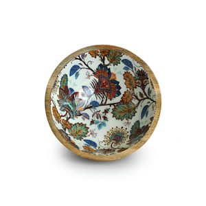 Stylish <b>Wooden</b> Bowl for <b>Dining</b> <b>Table</b> Use Perfect for Serving Salad Fruits Chips Snacks and Dry Food Items with <b>Rustic</b> Look - Product Image 1