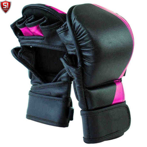 ถุงมือ MMA หนัง PU คุณภาพสูง แบบเปิดนิ้ว ปรับสายรัดข้อมือได้ ปิดด้วยแถบตีนตุ๊กแก บุฟองน้ำ สำหรับศิลปะการต่อสู้ มวย - Product Image 6