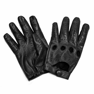 Gants de conduite unisexes en cuir, mode luxe, perforés, respirants, avec sangle de poignet réglable, couleur et logo personnalisables, toutes saisons - Product Image 2