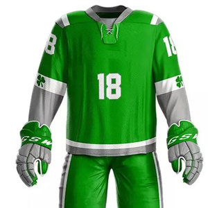 Ensemble de maillot et pantalon de hockey sur glace imprimé de qualité supérieure, couleur personnalisée, respirant, séchage rapide, prix de gros - Product Image 4