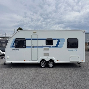 Luxurious Modern Caravan <b>Camping</b> Trailer with 15 Foot <b>Single</b> Axle Frame 4 Stabilizer Jacks Queen Size <b>Bed</b> Waterproof Design - Product Image 1