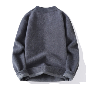 Suéter de Punto para Hombre, Cuello Redondo, Manga Larga, Cálido, Informal, para Invierno, Cómodo, Suave, Texturizado, para Uso Diario - Product Image 2
