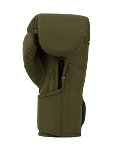 Gants d'entraînement de boxe vert olive en similicuir avec fermeture Velcro, sangle de poignet réglable, qualité supérieure, unisexe adulte - Product Image 4