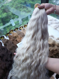 Extensiones de Cabello de Punta Plana de Buena Calidad, Fuertes y Sin Enredos, 60 cm, 1 Paquete, 100 Gramos, 100 Mechones, Onduladas Naturales - Product Image 4