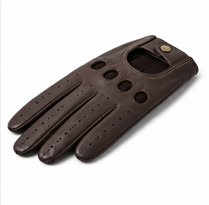 Gants de conduite en cuir pleine fleur de qualité supérieure pour hommes et femmes, compatibles écran tactile, respirants, antidérapants, extensibles, décontractés, pour voiture et moto - Product Image 2