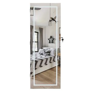 Organizzatore di Gioielli da Parete in Legno Bianco a 4 Livelli con Specchio Completo, Specchio Interno e Luce LED a 3 Colori per una Conservazione Efficiente - Product Image 3