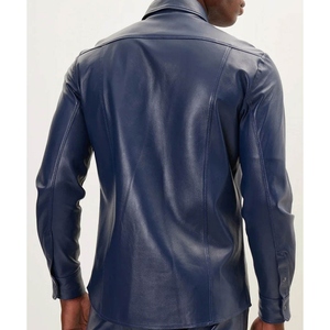 เสื้อเชิ้ตหนังผู้ชายขายดี ดีไซน์สั่งทำได้ ทรงโอเวอร์ไซส์ ทรงหลวม สไตล์สตรีทแวร์ ระบายอากาศได้ดี คอตั้ง - Product Image 5