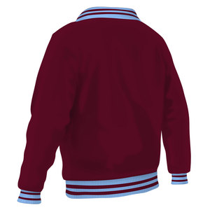 เสื้อแจ็คเก็ตสไตล์วาร์ซิตี้สำหรับผู้ชาย แบบสปอร์ต ผ้าซาติน แต่งลายปะติดแบบลายพราง มีซิป ปิดด้วยซิป แขนเสื้อและคอเสื้อแบบริบ มีกระเป๋าหน้า - Product Image 4