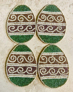 Premium Handmade Beaded Coaster Set Elegant Heat Resistant <b>Table</b> Mats for Cups And Glasses At <b>Low</b> Price - Product Image 3