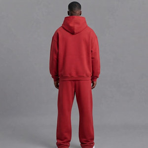 2027 New <b>Men's</b> Hooded Tracksuit solid Color Breathable Streetwear Custom DTF printed logo hip hop baggy fit <b>man</b> <b>2</b> <b>piece</b> <b>set</b> - Product Image 2