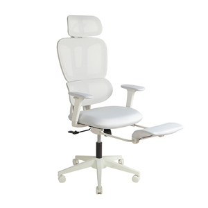 Chaise de bureau ergonomique confortable avec repose-pieds, dossier haut, soutien lombaire dynamique, appuie-tête 2D réglable, pour bureau à domicile - Product Image 4