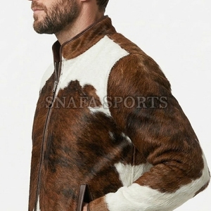 New Latest Style Cowhide Bike Riding <b>Leather</b> <b>Jacket</b> Men's Genuine Premium Cowhide <b>Leather</b> Motorbike <b>Jacket</b> - Product Image 3