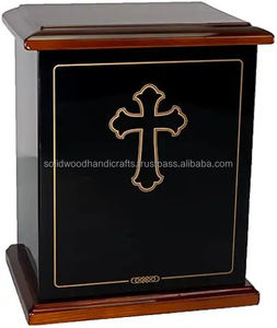 Urnas de cremación de madera decorativas de diseño único para urnas de madera para adultos, urnas funerarias, suministros funerarios de tamaño personalizado - Product Image 4