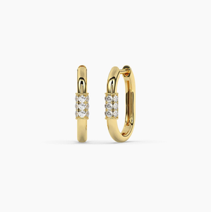 Elegantes Pendientes de Diamantes de Laboratorio con Corte Brillante Redondo, Chapados en Oro de 14 Quilates, Certificados por IGI, para Mujer, Regalo, Joyería de Boda - Product Image 1
