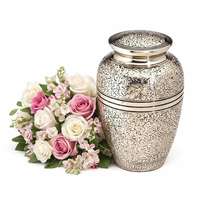 Urna Funeraria Decorativa Moderna de Aluminio de Alta Calidad, Urna para Cenizas, Florero de Mesa Mate Grabado a Mano, Personalizable
