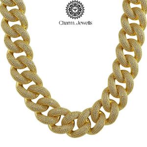 Charm_Jewells 925 Silver 14K Gold Plated Moissanite Ball Shape Link Chain Necklace Unisex Hip Hop Style Party Wear IGI Certified - Product Image 6