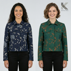 Chaqueta de Invierno para Mujer con Jacquard Floral, 100% Algodón BCI, Abrigo Grueso con Acabado Suave en Relieve - Product Image 4
