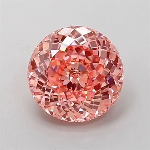 เพชรทรงกลมสีชมพูแบบโปรตุเกส ผลิตในห้องปฏิบัติการ สีแฟนซีสดใส ความสะอาดระดับ VS VVS  แบบ CVD HPHT รับรองโดย IGI ราคาขายส่ง - Product Image 1