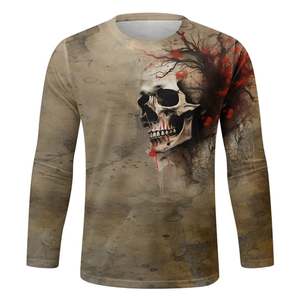 T-shirt à manches courtes pour homme, imprimé léopard, sublimation, col rond, coupe classique, jersey en coton tricoté - Product Image 4