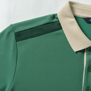 Wholesale High Quality 220gsm 96% Cotton Custom logo Business Polo <b>T</b>-<b>shirt</b> Contrast Tape Stand up <b>Collar</b> Polo <b>Shirts</b> for Men - Product Image 6