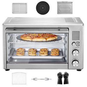 1800W 28L Convection <b>Toaster</b> Oven 10-in-1 Electric 100% Stainless Steel Mini Home Use Installation US & AU Plug Type - Product Image 1