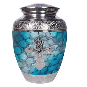 Urna conmemorativa personalizable de urna de cremación de metal decorativa al por mayor de último diseño con diseño pulido a precio mayorista - Product Image 1