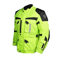 Jaket Motor Pria Hi Vis Biker Tahan Air Jaket Berkendara Tekstil Balap Motor