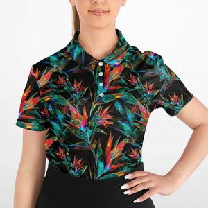 Polo de Golf de Manga Corta para Mujer de Alta Calidad, Personalizable con Logotipo, Sublimación Térmica, Informal, Tejido, para Exteriores - Product Image 3