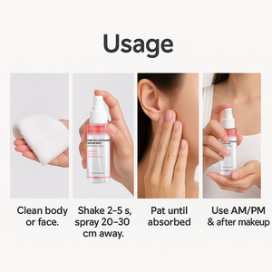 Sérum en Brume Rose au Glutathion PDRN ADN de Sodium Éclaircissant Hydratant Soin Visage en Spray 100 mL - Product Image 4