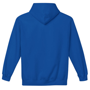 Sweat-shirt à capuche rose avec motif bleu roi, broderie circulaire, en polaire, à manches longues, unisexe, décontracté, vêtement d'hiver tendance - Product Image 5