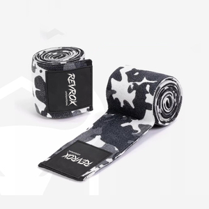 Bandages de compression longs pour le coude, motif camouflage, pour la musculation, la force athlétique et l'haltérophilie, en coton robuste et élastique - Product Image 2