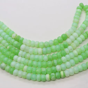 ลูกปัดโอปอลสีเขียว AAA รูปทรงกลมเรียบ ขนาด 8.5-9.5 มม. สีเขียวมะกรูดไล่เฉด ลูกปัดพลอยโอปอล 16 นิ้ว โอปอลสีเขียวธรรมชาติทรงกลมรูปทรงรอนเดลล์ - Product Image 1