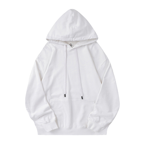 Sweat à capuche oversize pour homme en mélange de coton molletonné, avec poche kangourou et poignets côtelés, style streetwear urbain décontracté pour le quotidien - Product Image 4