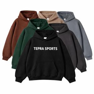 ชุดฮู้ดดี้ผู้ชายไซส์ใหญ่แบบเรียบง่าย สไตล์สตรีทแวร์ ผ้าฟลีซ หลายสี รับผลิตแบบ OEM ODM - Product Image 1