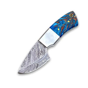 Handmade Damascus Steel Hunting Knife with Rosewood Handle Outdoor <b>Camping</b> Survival <b>Tool</b> Premium Quality Craftsmanship - Product Image 1