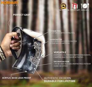 Premium Quality Viking Drinking Horn Beer <b>Mug</b> with High Glossy Polish Handgrip Customizable Colors Europe Style Party Use India - Product Image 4