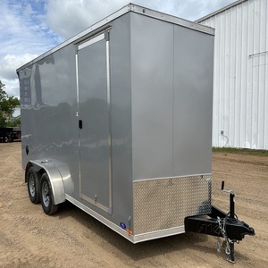 Remorque alimentaire métallique de haute qualité à 4 roues pour les vendeurs de nourriture de rue, avec une mobilité aisée et une zone de préparation professionnelle. - Product Image 5