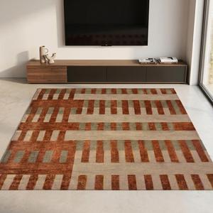 Alfombra de Lana Anudada a Mano con Diseño Floral, Alfombra Decorativa de Pelo Corto para Sala de Estar, Dormitorio, Oficina, Hogar - Product Image 1