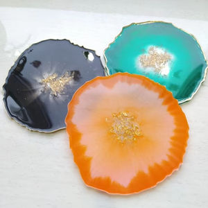 Moldes de resina de forma irregular para hacer tazas, posavasos de resina, logotipo de personalización disponible y diseño - Product Image 1