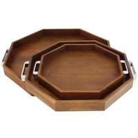 Plateau traditionnel indien en bois de Sheesham pour fruits secs, finition soignée, idéal pour offrir et présenter sur la table, provenant d'Inde