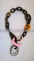 Collier en corne naturelle pour femmes de haute qualité accessoire de bijoux de chaîne de corde élégante pour les vêtements de fête - Product Image 2